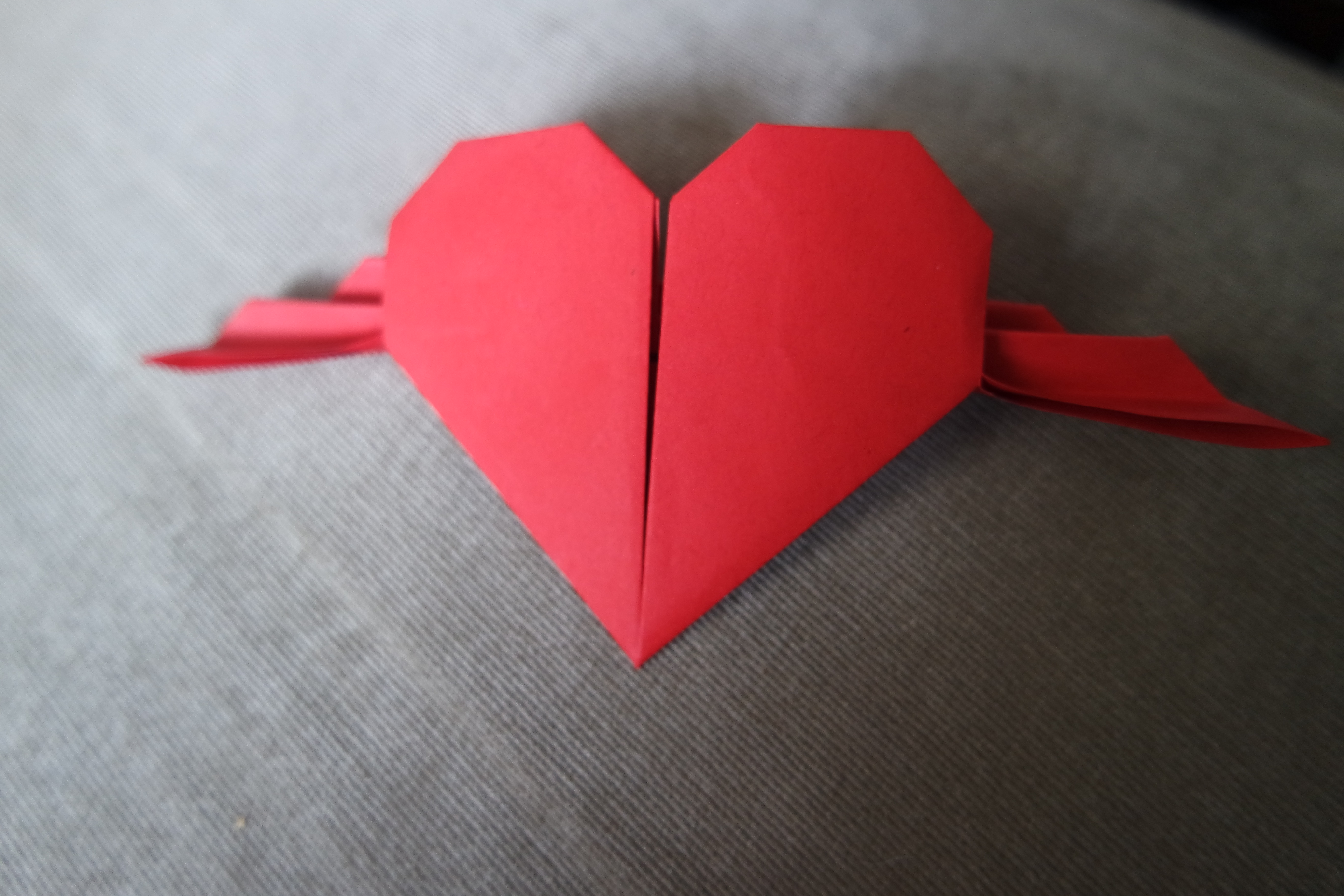 Single Red Heart with Arrow
